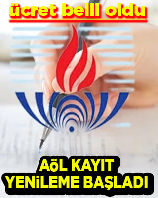 AÖL kayıt yenileme başladı Kayıt yenileme ücreti belli oldu
