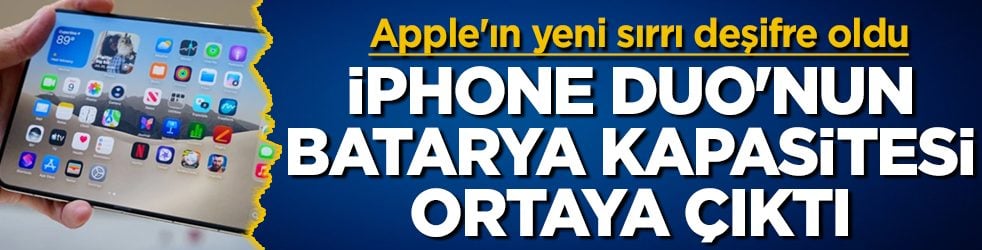 Apple'ın yeni sırrı deşifre oldu! Katlanabilir iPhone Duo'da çift batarya devri