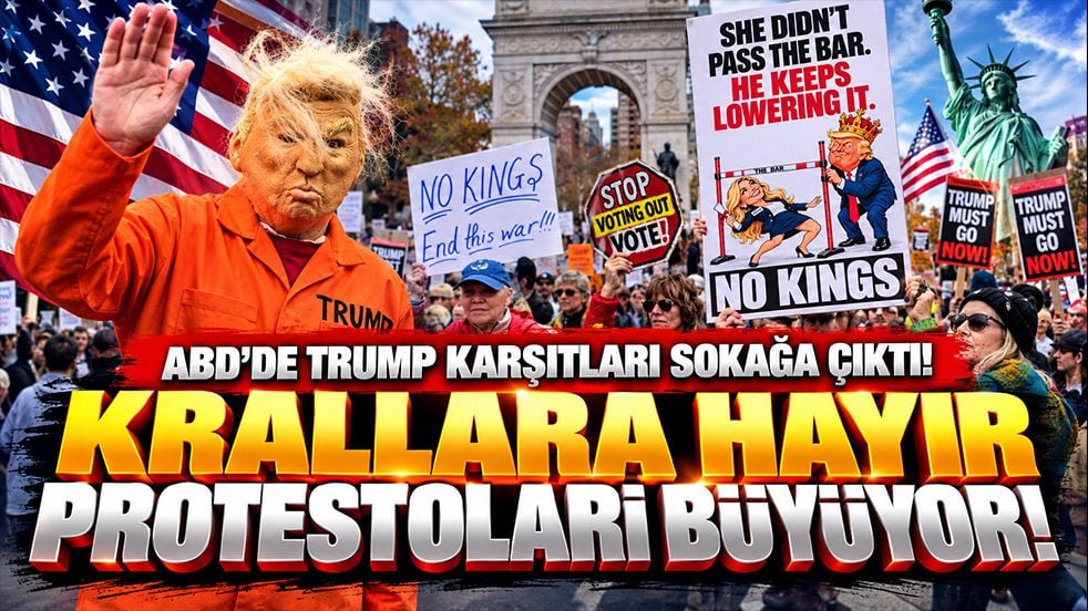 Ara seçim öncesi ABD sokakları hareketlendi! Trump karşıtlarından "Krallara Hayır" protestosu