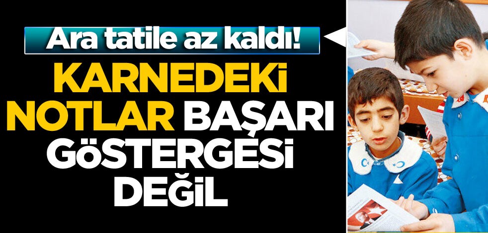 Ara tatile az kaldı! Karnedeki notlar başarı göstergesi değil