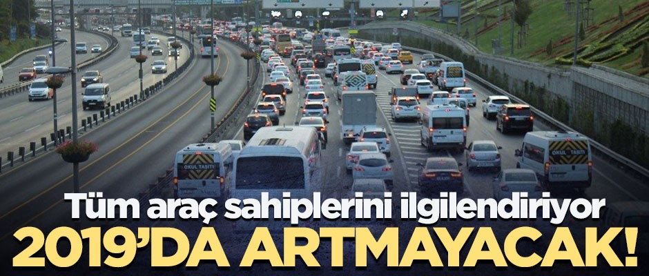 Araç sahiplerine müjdeli haber! Cezalar 2019'da artırılmayacak