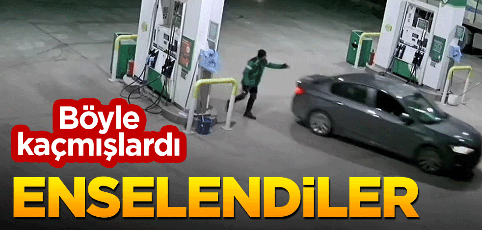 Aracın deposunu doldurup kaçan şüpheliler enselendi!