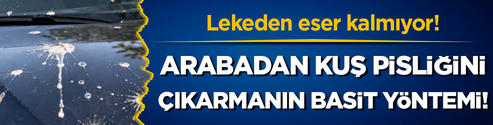 Aracın üzerindeki kuş pisliğini geçirmenin basit yolu? Lekeden eser kalmıyor!