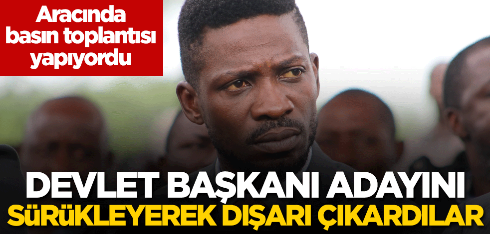 Aracında basın toplantısı yapıyordu! Devlet başkanı adayını sürükleyerek dışarı çıkardılar