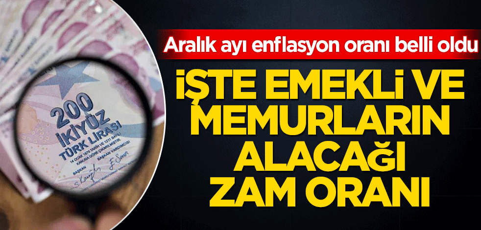 Aralık ayı enflasyonu açıklandı