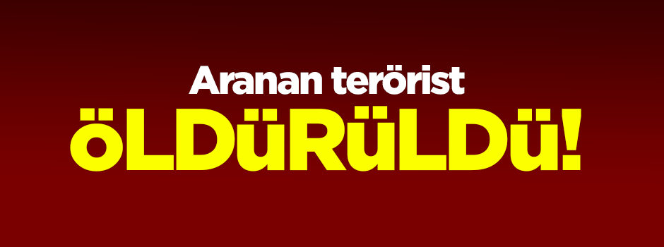 Aranan terörist öldürüldü!