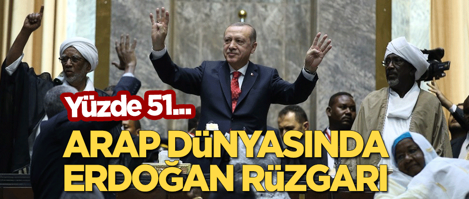 Arap dünyasında yüzde 51 ile 'Erdoğan' rüzgarı!