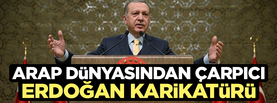 Arap dünyasından çarpıcı Erdoğan karikatürü!