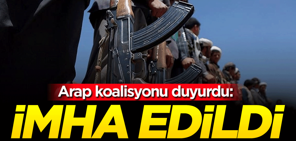 Arap koalisyonu duyurdu: İmha edildi