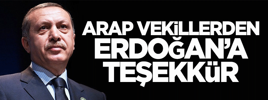 Arap vekillerden Erdoğan'a teşekkür
