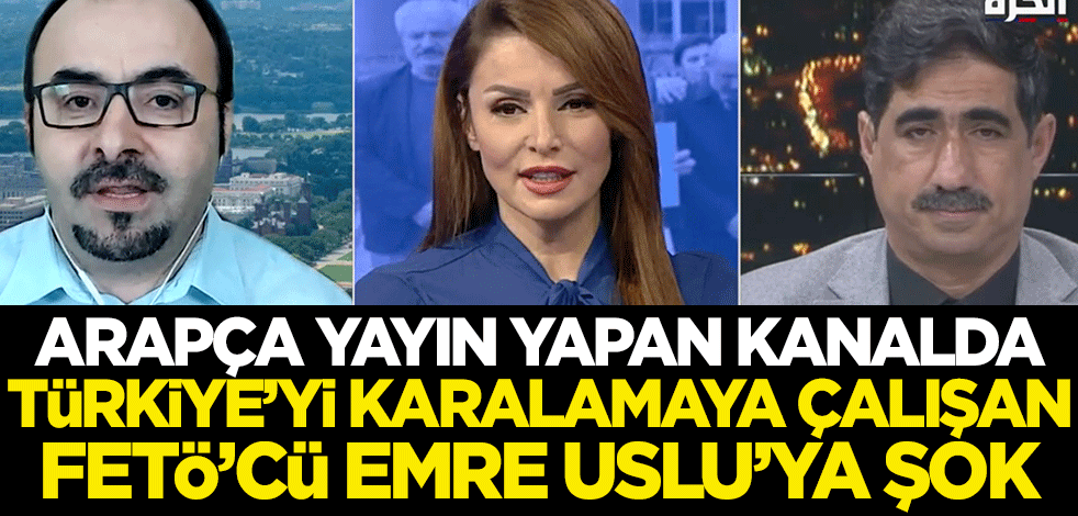 Arapça yayın yapan kanalda Türkiye'yi karalamaya çalışan Emre Uslu'ya şok