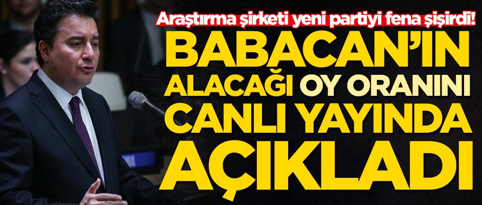 Araştırma şirketi yeni partiyi fena şişirdi! İşte Ali Babacan'ın alacağı oy oranı