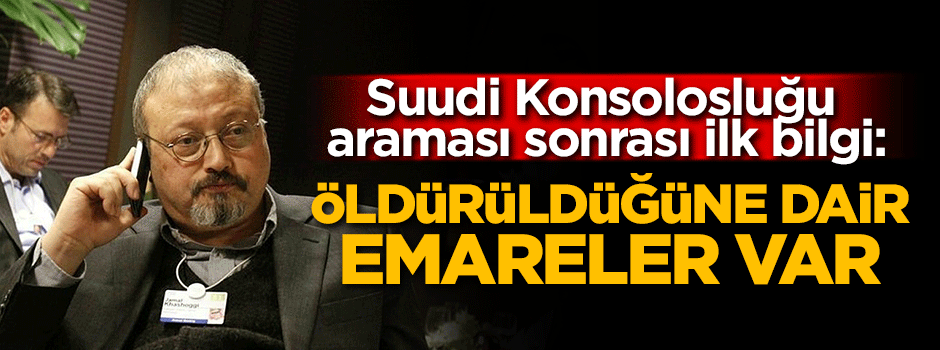 Araştırma sonrası ilk bilgi: Öldürüldüğüne dair emareler var