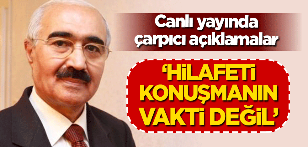 Araştırmacı Yazar İsmail Nacar: Hilafeti konuşmanın vakti değil