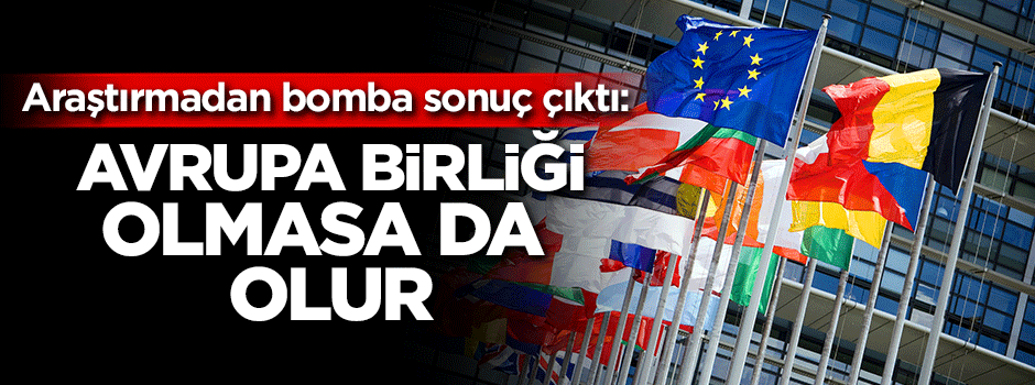 Araştırmadan bomba sonuç çıktı: Avrupa Birliği olmasa da olur