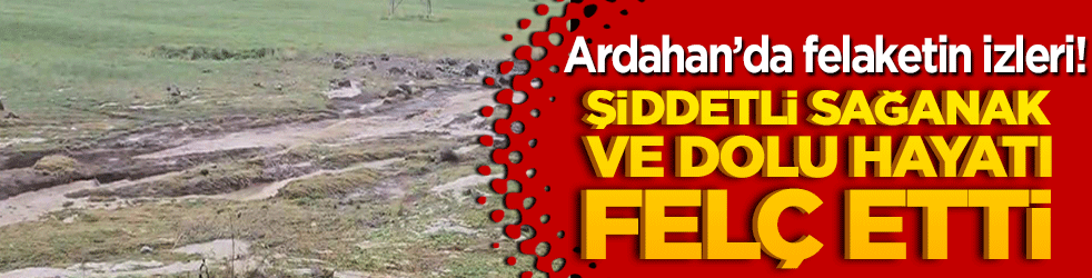 Ardahan’da felaketin izleri! Şiddetli sağanak ve dolu hayatı felç etti!