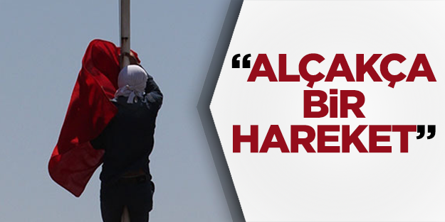 Arınç: Bayrağın indirilmesi alçakça bir harekettir