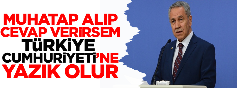 'Muhatap alıp cevap verirsem Türkiye Cumhuriyeti'ne yazık olur'