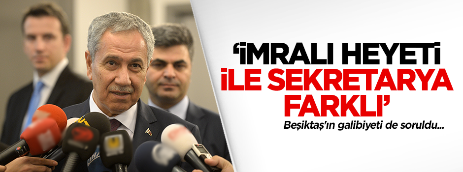 Arınç: İmralı heyeti ile sekreterya farklı