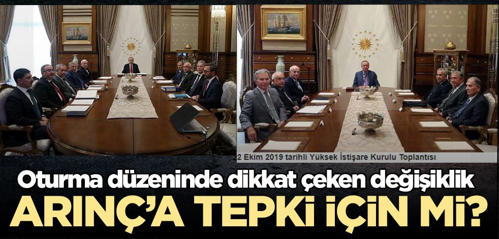 Arınç’a tepki için mi? Oturma düzeninde dikkat çeken değişiklik