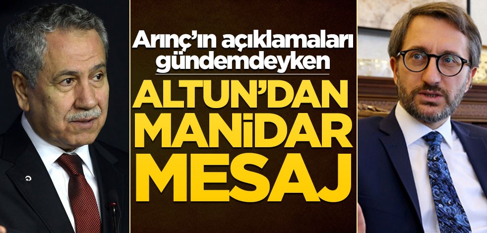 Arınç'ın açıklamaları gündemdeyken Cumhurbaşkanlığından manidar mesaj