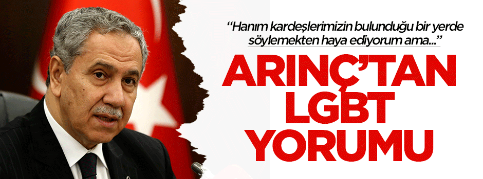 Arınç’tan LGBT yorumu