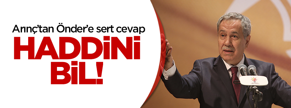 Arınç’tan Önder’e sert cevap: Haddini bil