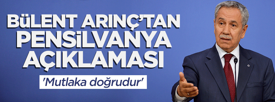 Arınç'tan 'Pensilvanya ziyareti' açıklaması