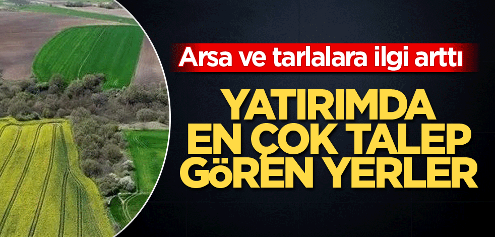 Arsa ve tarlalara ilgi arttı: Yatırımda en çok talep gören yerler