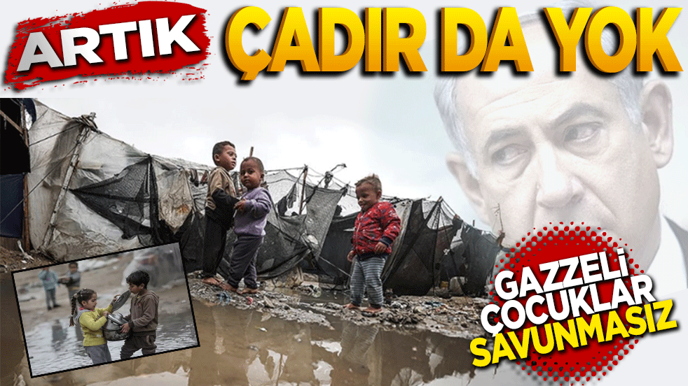 Artık çadır da yok: Filistinli çocuklar savunmasız