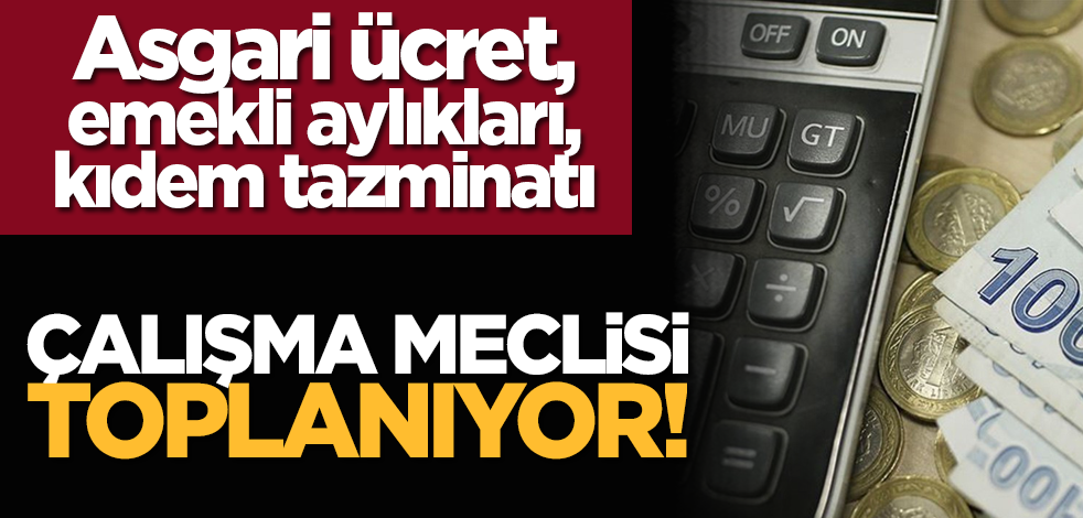 Asgari ücret, emekli aylıkları, kıdem tazminatı... Çalışma Meclisi toplanıyor!