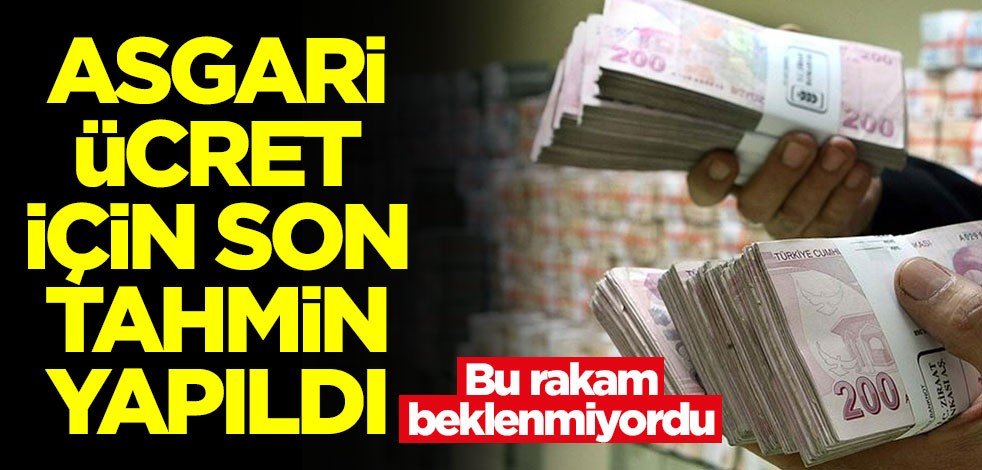 Asgari ücret için beklenmedik tahmin! İşte bu rakam hiç beklenmiyordu