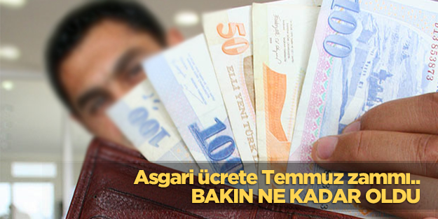 Asgari ücrete zam geldi