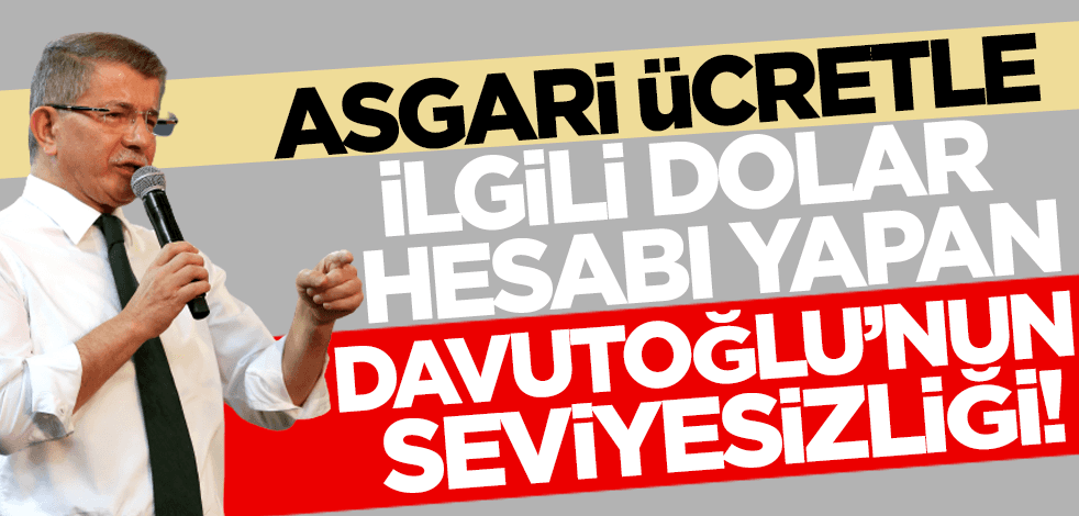 Asgari ücretle ilgili dolar hesabı yapan Davutoğlu seviyesizliği! Bakın nasıl yorumladı!