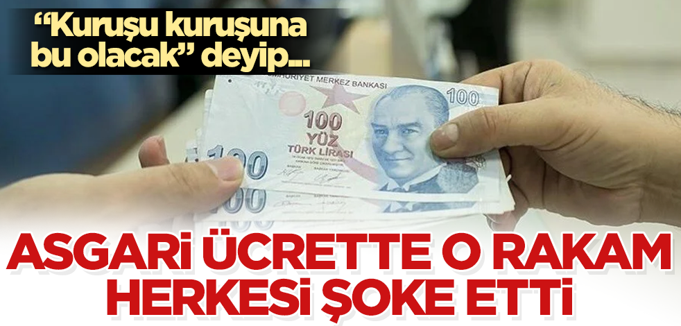 Asgari ücrette o rakam herkesi şoke etti! "Kuruşu kuruşuna bu olacak" deyip...