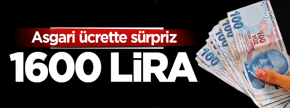 Asgari ücrette sürpriz teklif: 1600 lira