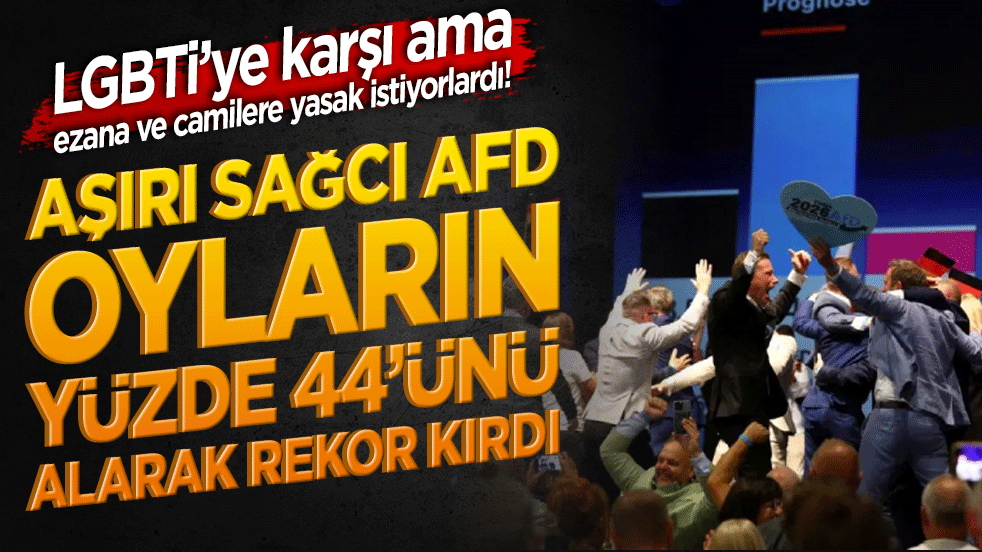Aşırı sağcı AfD oyların yüzde 44’ünü alarak rekor kırdı