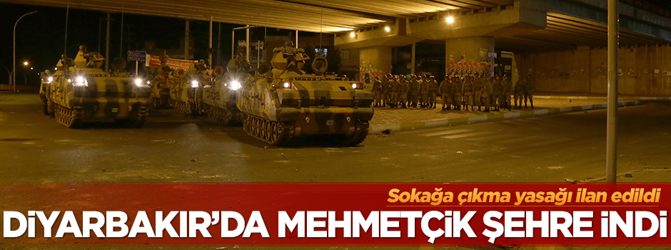 Mehmetçik Diyarbakır'da şehre indi