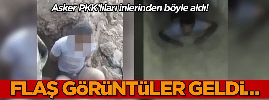 Asker PKK’lıları inlerinden böyle aldı! Flaş görüntüler geldi…
