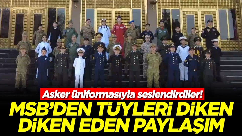 Asker üniformasıyla seslendirdiler! MSB’den tüyleri diken diken eden paylaşım