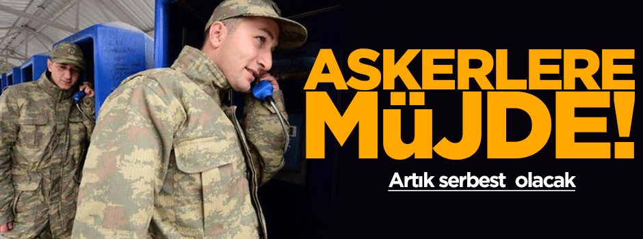 Askere cep telefonu artık serbest olacak