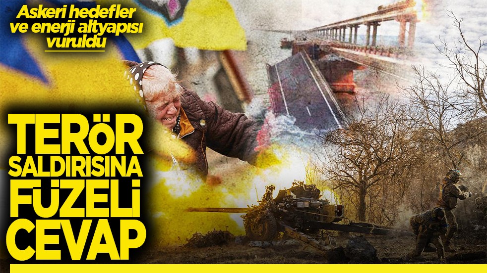 Askeri hedefler ve enerji altyapısı vuruldu Terör saldırısına füzeli cevap