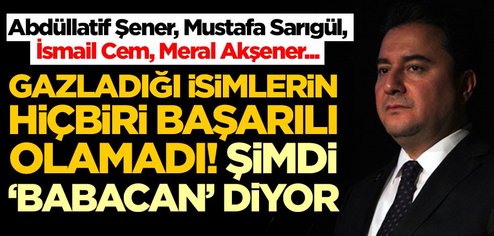 Aslı Aydıntaşbaş'ın gazladığı isimlerin hiçbiri başarılı olamadı! Şimdi Ali Babacan diyor