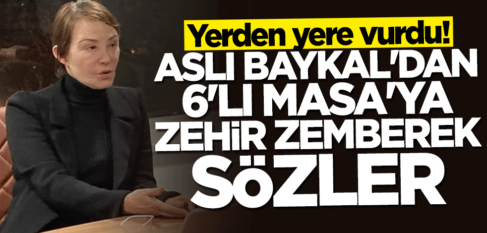 Aslı Baykal'dan 6'lı Masa'ya zehir zemberek sözler! Yerden yere vurdu