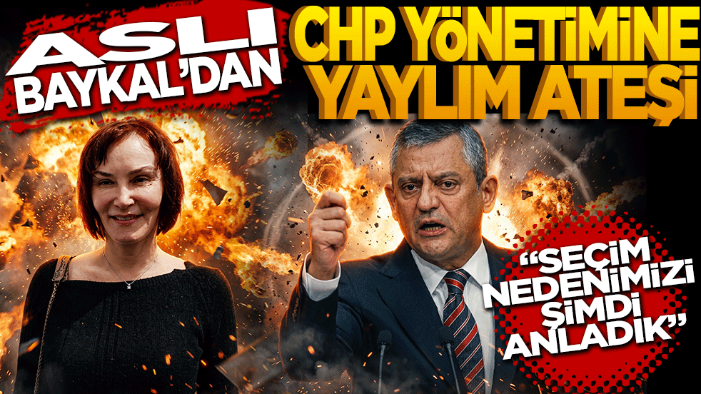 Aslı Baykal'dan CHP yönetimine yaylım ateşi: Seçim nedenimizi şimdi anladık!