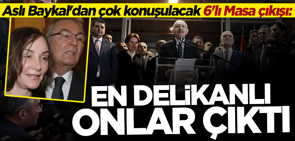 Aslı Baykal'dan çok konuşulacak 6'lı Masa çıkışı: En delikanlı onlar çıktı