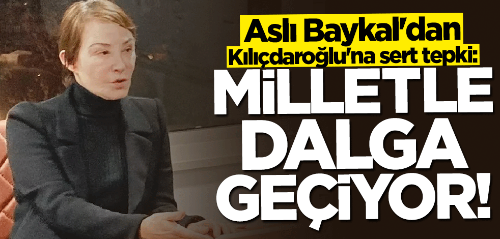 Aslı Baykal'dan Kılıçdaroğlu'na sert tepki: Milletle dalga geçiyor