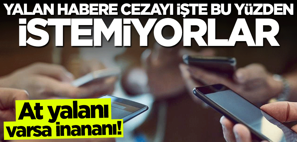 At yalanı varsa inananı! Yalan habere cezayı işte bu yüzden istemiyorlar