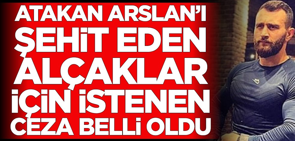 Atakan Arslan'ı şehit eden alçaklar için istenen ceza belli oldu