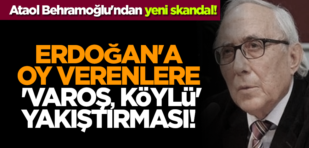 Ataol Behramoğlu'ndan yeni skandal! Erdoğan'a oy verenlere 'Varoş, köylü' yakıştırması